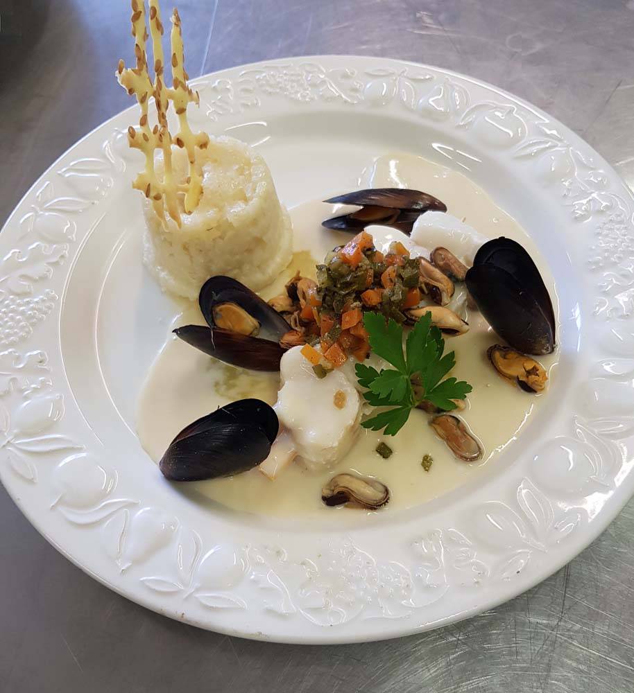Dos de cabillaud aux moules