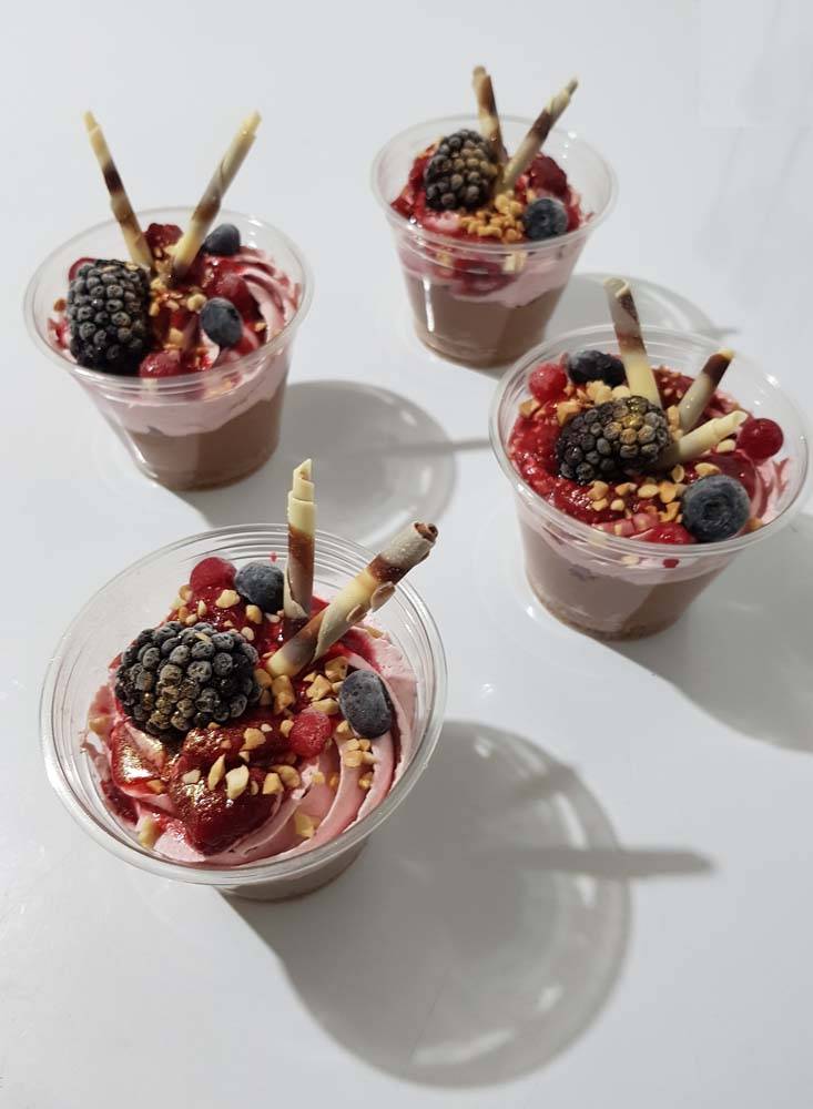 Verrines framboise chocolat