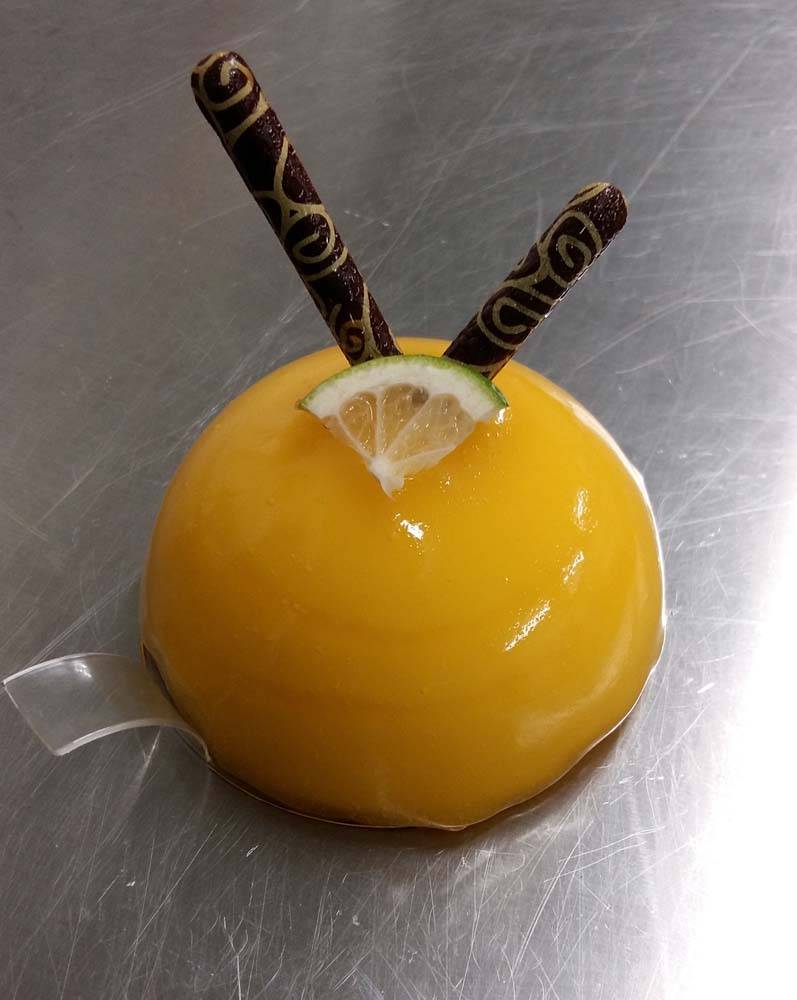 Dôme citron coeur fondant